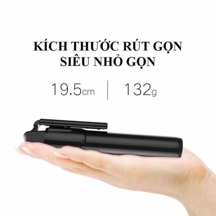 Gậy chụp ảnh Selfie tự sướng Bluetooth XT-02 kèm chân đế Tripod đa năng 3 trong 1 gấp gọn bỏ túi