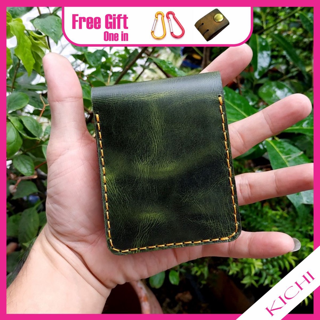 Ví nam mini da bò handmade - Kichi