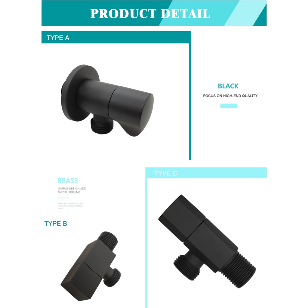 Đầu Nối Vòi Nước Bồn Rửa Chén G1/2 Hình Thiên Thần Màu Đen Chất Liệu Đồng Thau