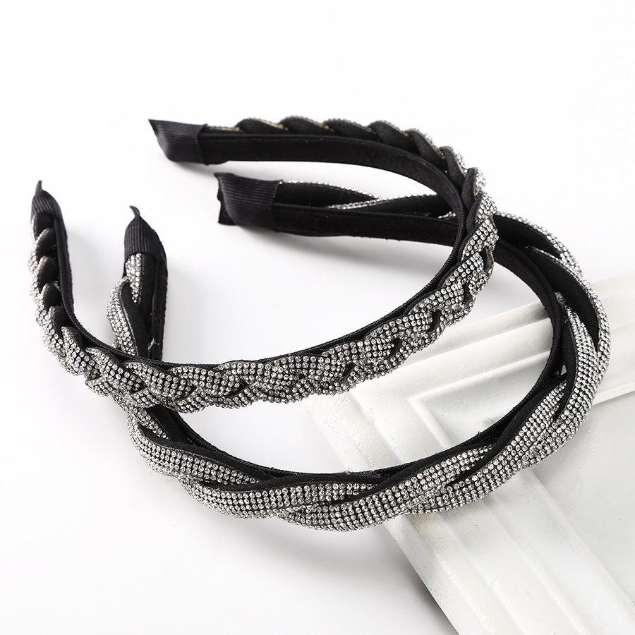 Cài Tóc Đính Đá Màu Đen Phong Cách Hàn Quốc Cho Nữ