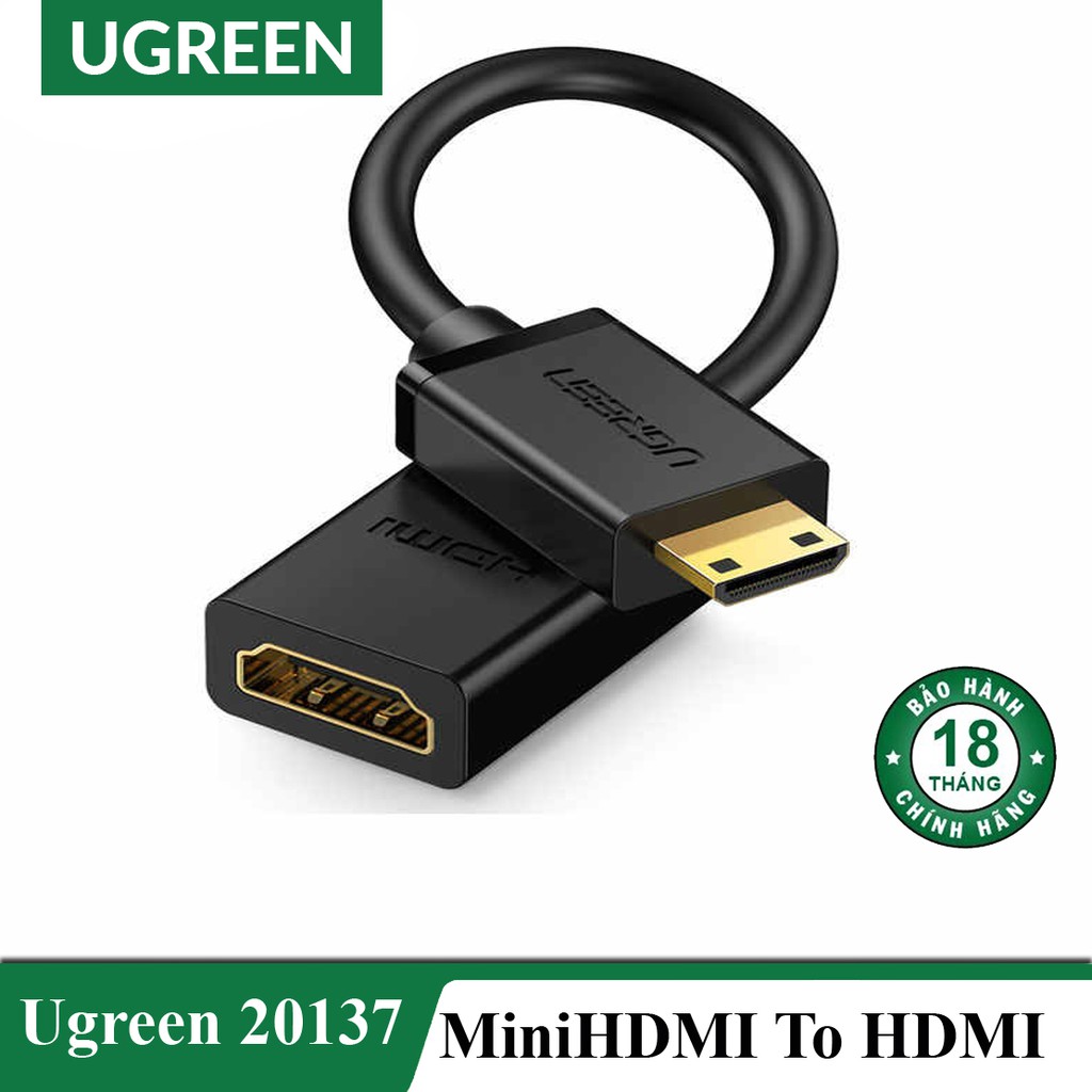 Cáp nối dài Mini HDMI to HDMI dài 20cm  Ugreen 20137 chính hãng