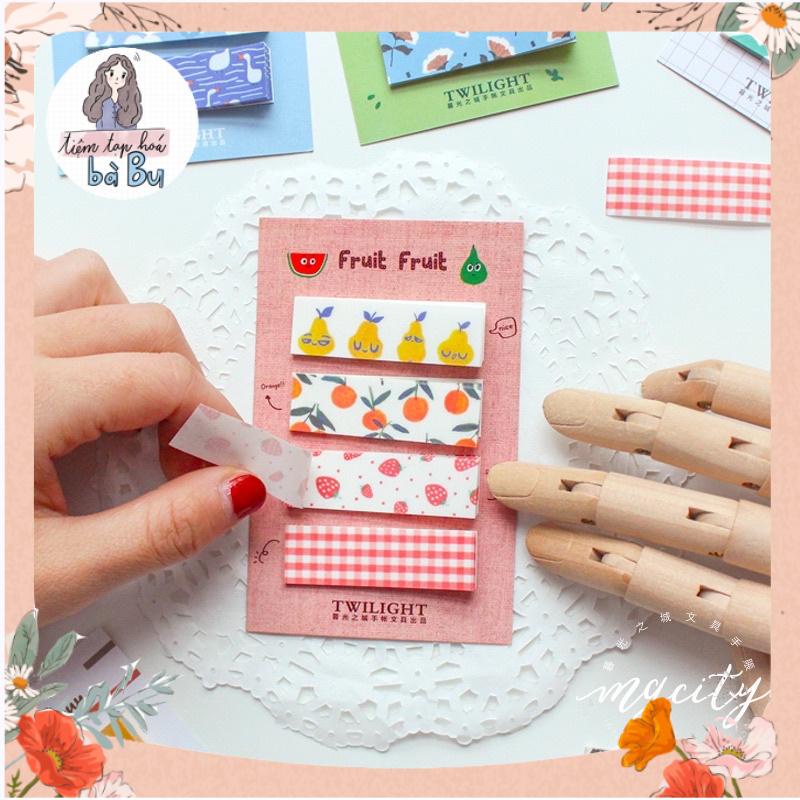 Set 4 mẫu stickers bar 80pcs dùng để ghi chú hoặc đánh dấu trang trí DIY