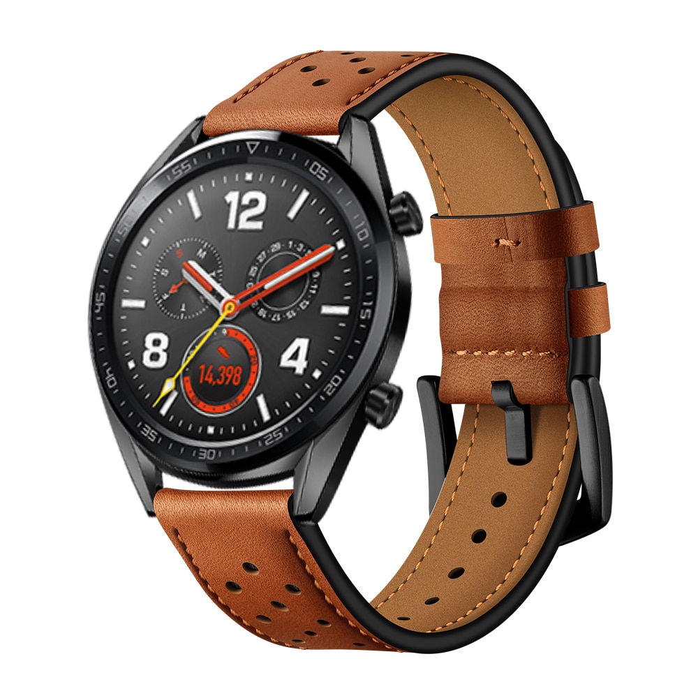 Dây Đeo Bằng Da Thật 22mm Cho Đồng Hồ Samsung Galaxy Watch 3 46mm Correa Gear S3 Amazfit Bip Huawei Watch Gt 2