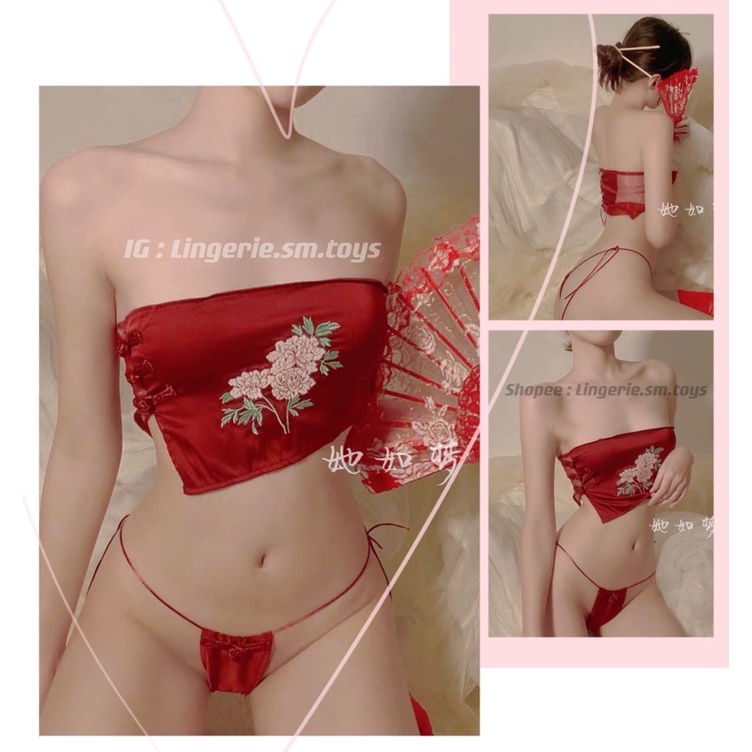 YT1605 Quây Thêu Hoa - Nội Y Trung Hoa Quyến Rũ - Cosplay Trung Hoa • QR1093