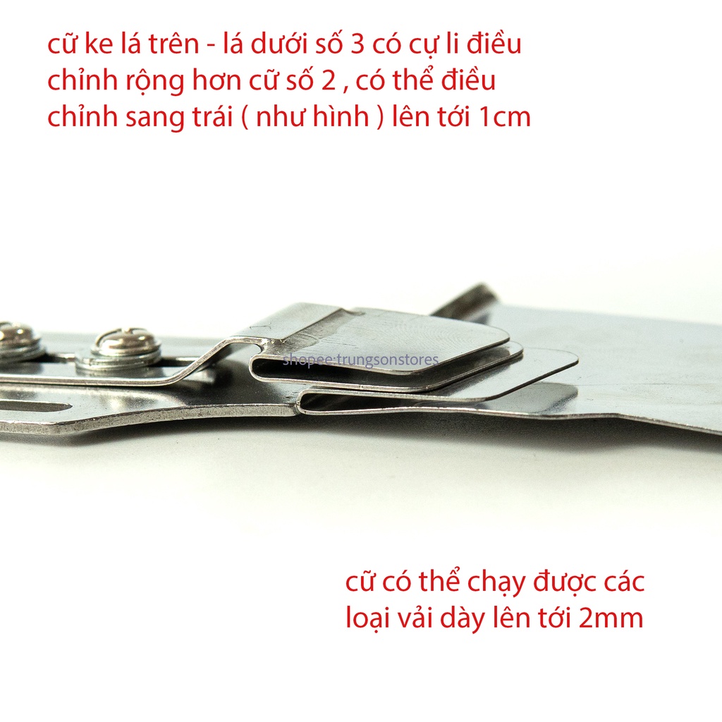 cữ ghép / ke lá trên - lá dưới máy may 1 kim công nghiệp jack , siruba , bruce ...