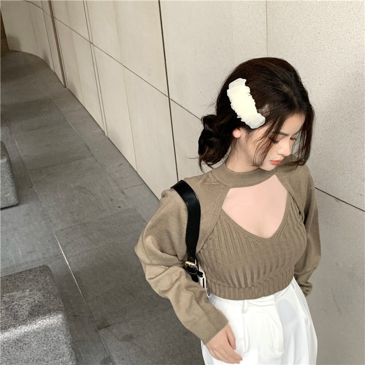 Áo Sweater Trễ Vai Màu Sắc Trơn Phong Cách Hàn Quốc Cho Nữ | BigBuy360 - bigbuy360.vn
