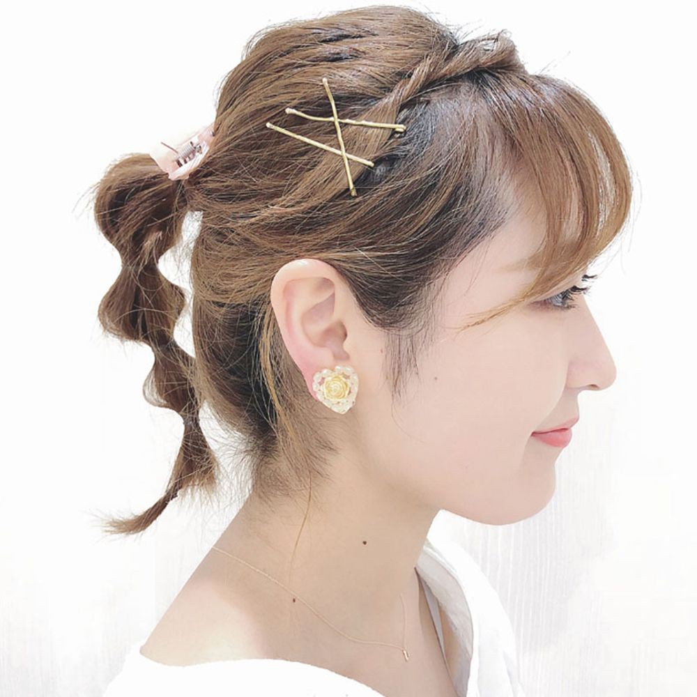 Set 24 kẹp tăm SKJK 5cm thiết kế gợn sóng nhiều màu thời trang cho nữ