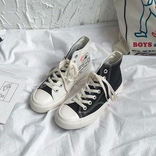 [[HÀNG ORDER 5 NGÀY] Giày 2 vạt màu đen trắng cao cổ nam nữ