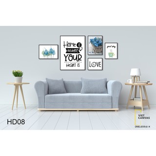 Tranh canvas treo tường trang trí nhà hiện đại 5 Tranh Home ( hỗ trợ treo tranh miễn phí ở TP.HCM & Hà Nội)