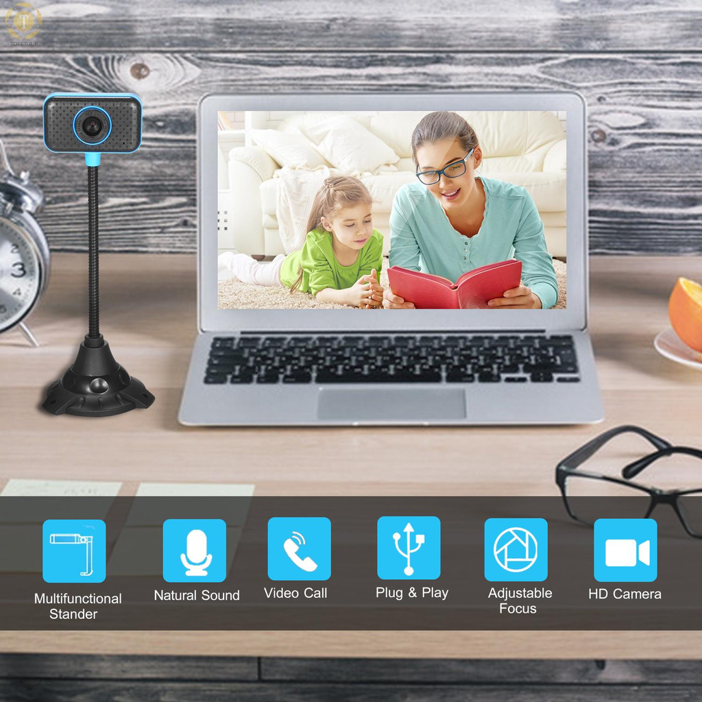 Webcam Usb Mini 12 Tiếng Ồn Tích Hợp Mic Linh Hoạt Cho Máy Tính Để Bàn / Laptop