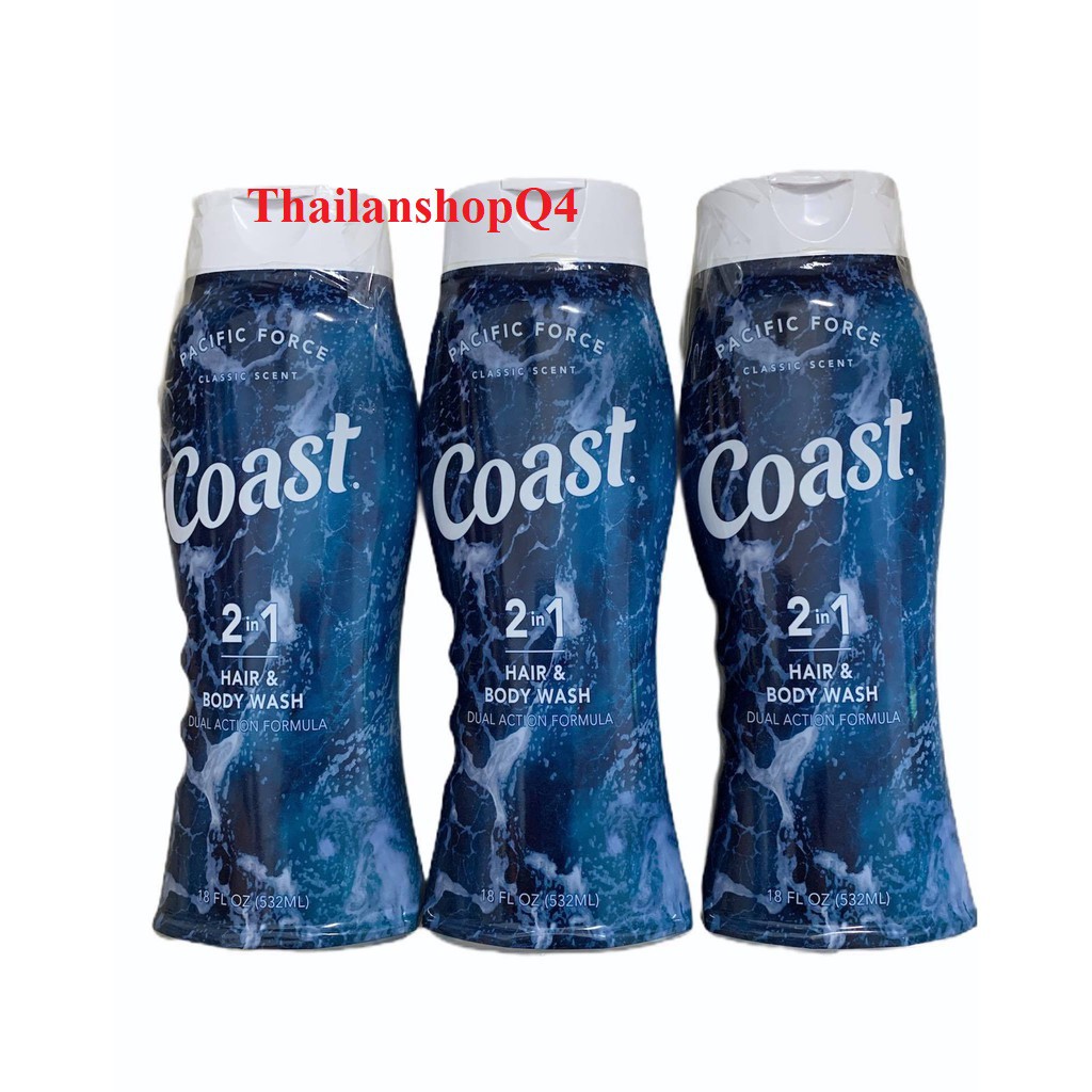 (HCM, HSD 2023) Sữa tắm gội Coast Mỹ 532ml