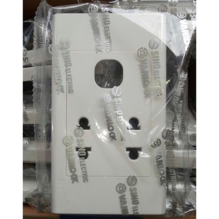 2 Ổ CẮM 2 CHẤU + LỖ CÔNG TẮC - 16A (chưa kèm công tắc