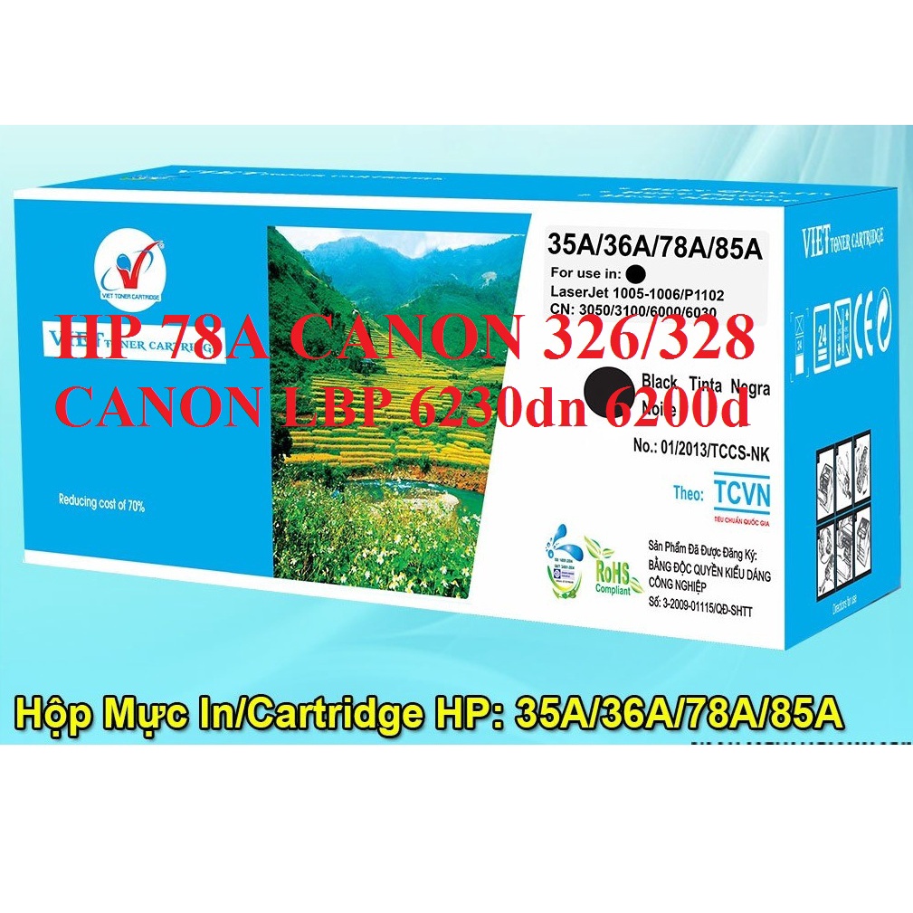 Hộp mực 78A Canon 6230dn 6200d 326 328 Loại tốt Legend  HP P1560/1536/P1566/1600/P1606DN  MF4410/4430/4570/4580dn/4780w