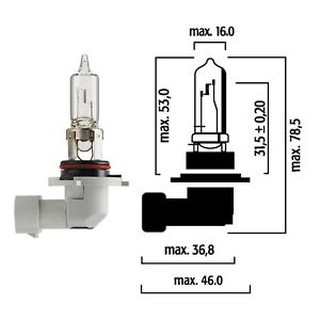 Bóng đèn pha chân nằm hb3 12v/60w flosser sản xuất germany / eu