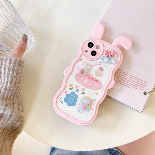 Ốp Điện Thoại Mềm Hình Thỏ 3D Dễ Thương Cho iPhone 14proamac 13proamx 11 11 pro 11 pro max 12 12 12 pro 12 pro max