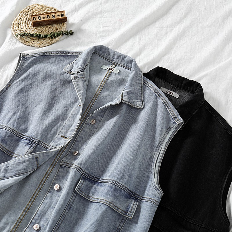 Áo Khoác Denim Không Tay Phong Cách Hàn Quốc Cho Nữ | BigBuy360 - bigbuy360.vn