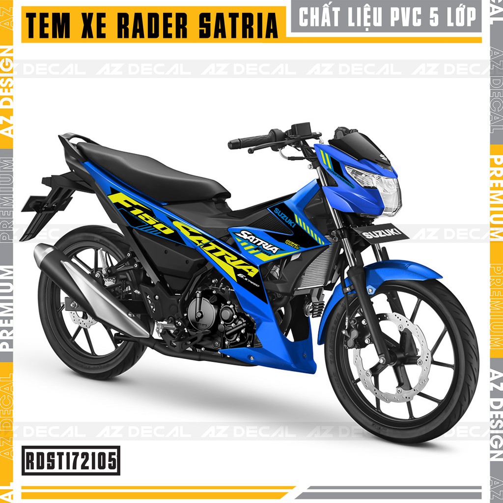 Tem Xe Suzuki Raider/Satria F150 Nhiều Lựa Chọn Màu | RDST172105 | Chất Liệu Decal PVC Chống Nước, Dễ Dán