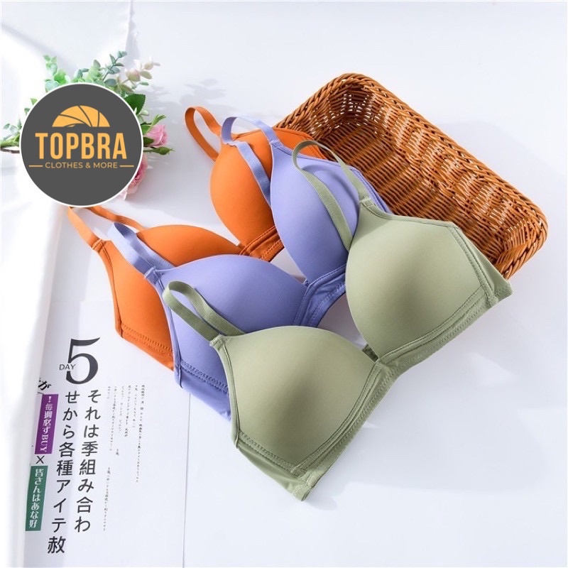 Áo Ngực Nữ - Áo Lót Su Trơn Không Gọng Thông Hơi Hàng Xuất Nhật TOPBRA