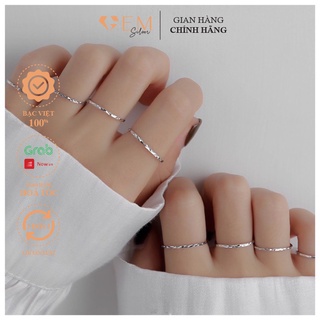 Nhẫn bạc nữ trơn lấp lánh đơn giản