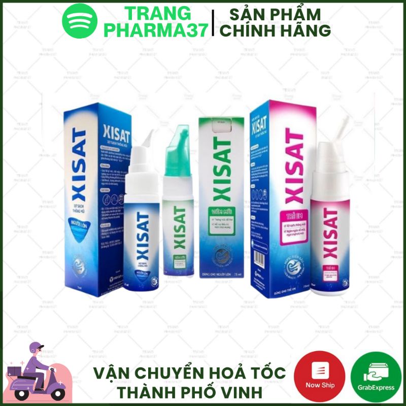 Nước Biển Sâu Sạch Thông Mũi  Xisat 75ml - Làm Sạch Bụi Bẩn Ra Khỏi Mũi, Giúp Ngăn Chặn Mầm Bệnh Xâm Nhập