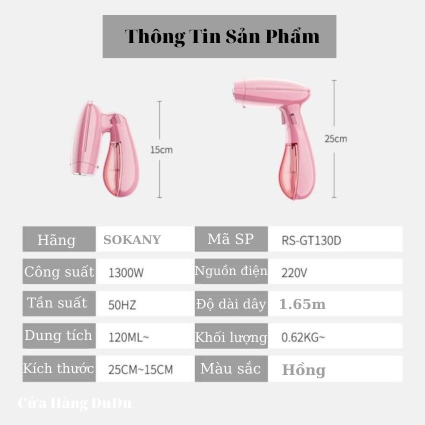 Bàn Ủi Hơi Nước Cầm Tay [FREESHIP] Bàn Là Hơi Nước Cầm Tay Gấp Gọn Tiện Lợi Mang Đi Du Lịch NC5016