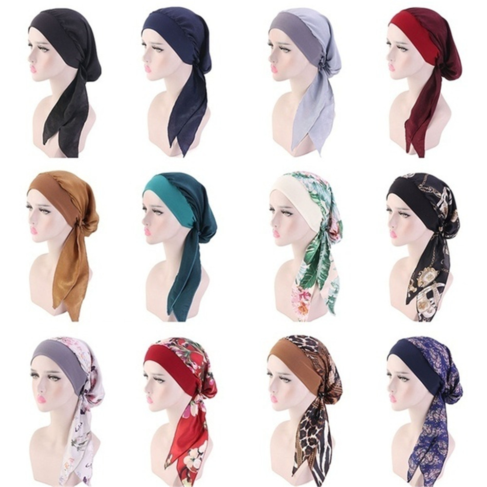 Nón Turban Co Giãn In Họa Tiết Phong Cách Thời Trang Dành Cho Nữ