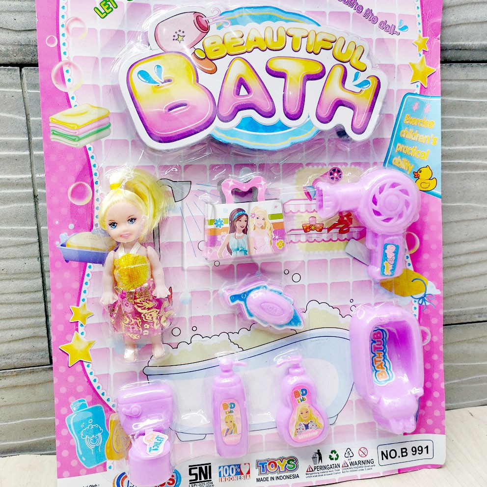 Bộ Đồ Chơi Nhà Tắm Búp Bê Barbie Dễ Thương Xinh Xắn