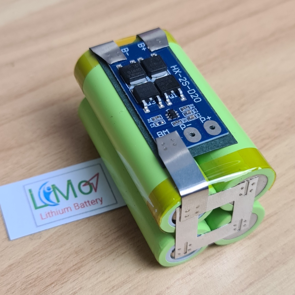 Khối pin 2S 7.2V - 8.4V cho máy bắt vít, máy khoan, loa bluetooth có thể sạc lại nhiều lần