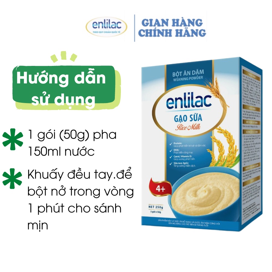 Bột ăn dặm sữa gạo enlilac bổ sung dinh dưỡng cho bé, tăng cường miễn dịch - ảnh sản phẩm 5