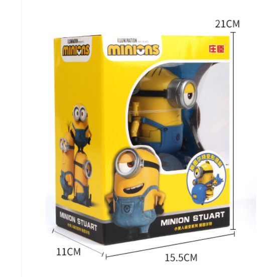 Đồ chơi Minions chính hãng Lắp Ghép, Bộ 3 Nhân Vật Hoạt Hình Kẻ Trộm Mặt Trăng, Full Box