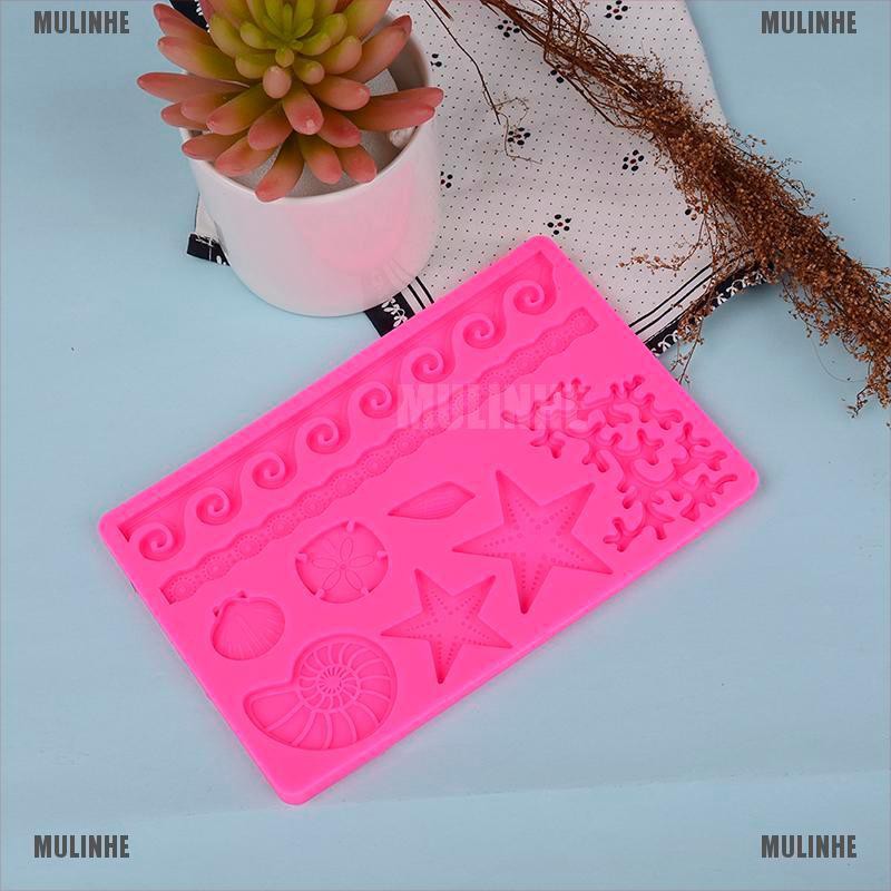 Khuôn Silicone Tạo Hình Làm Bánh Hình Sóng Biển DIY