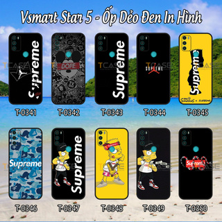 Ốp lưng Vsmart Star 5 - Ốp dẻo đen hình Supreme