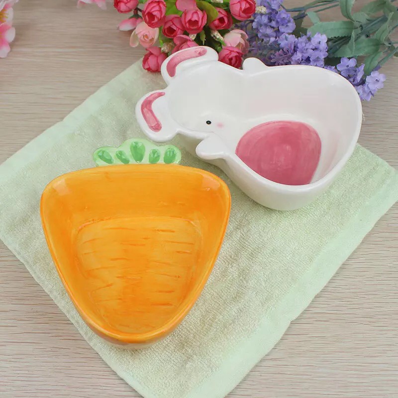Bát đĩa thìa hình thỏ và cà rốt, đồ dùng ăn dặm: 5.17 và 5.17.2