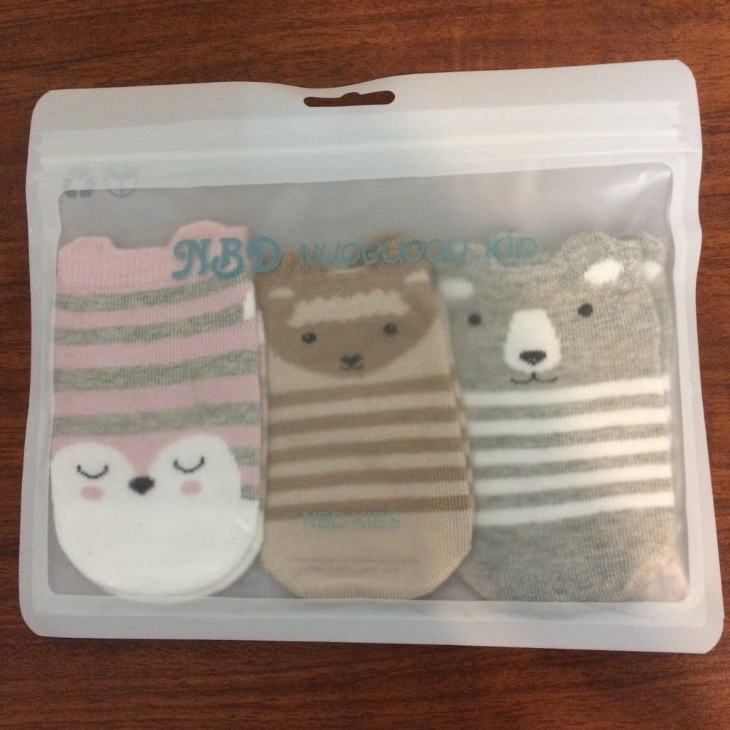 Set 3 đôi tất cổ ngắn cao cấp cho bé