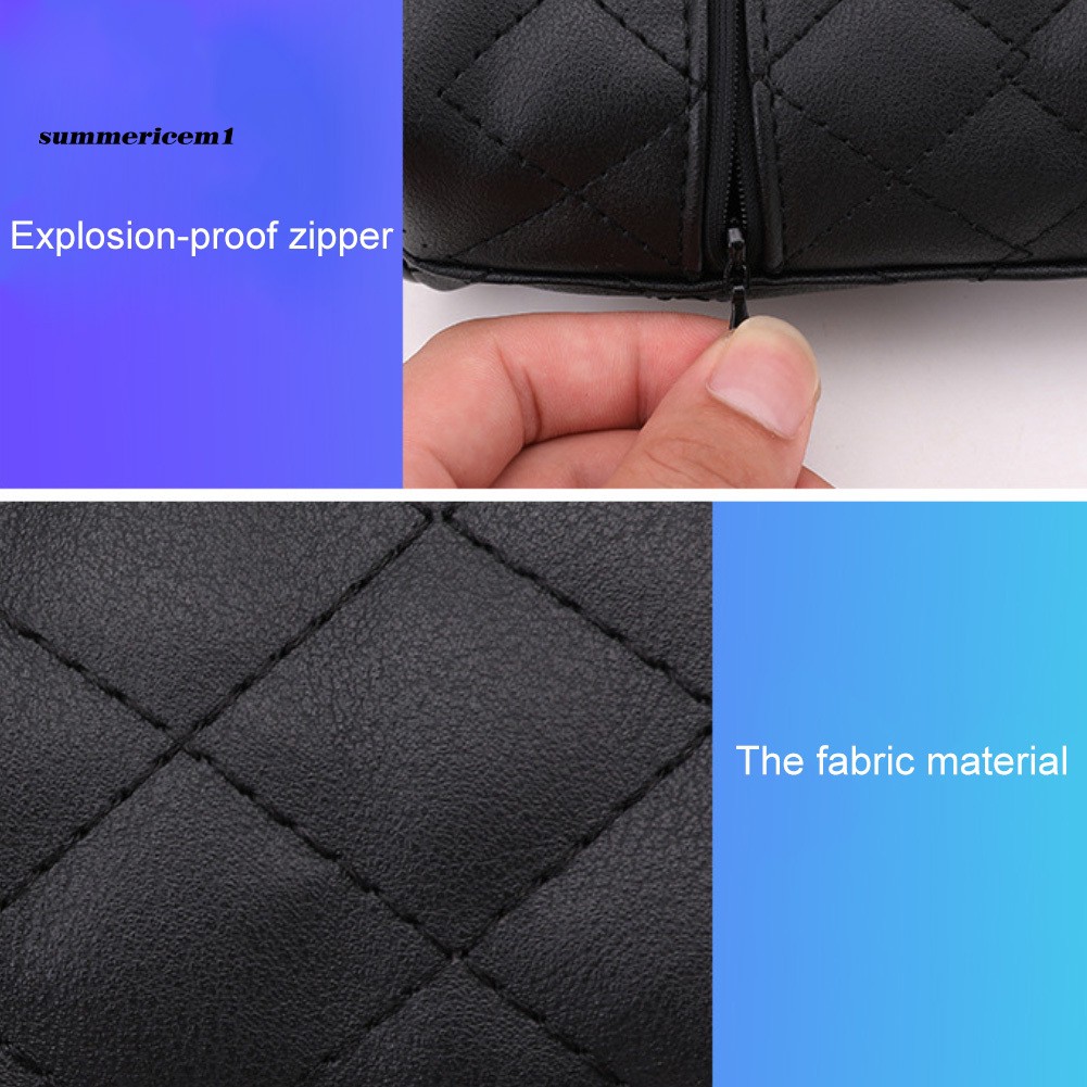 Hộp Đựng Khăn Giấy Giả Da Hình Chữ Nhật Gắn Sau Lưng Ghế Xe Hơi