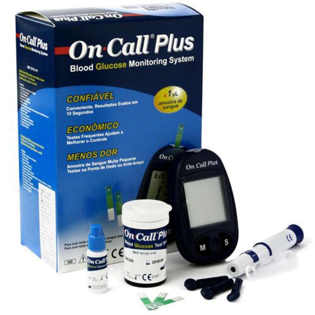 Que thử đường huyết Acon OnCall Plus [Hộp 25 que] - Dùng Cho Máy Đo Đường Huyết On-Call Plus