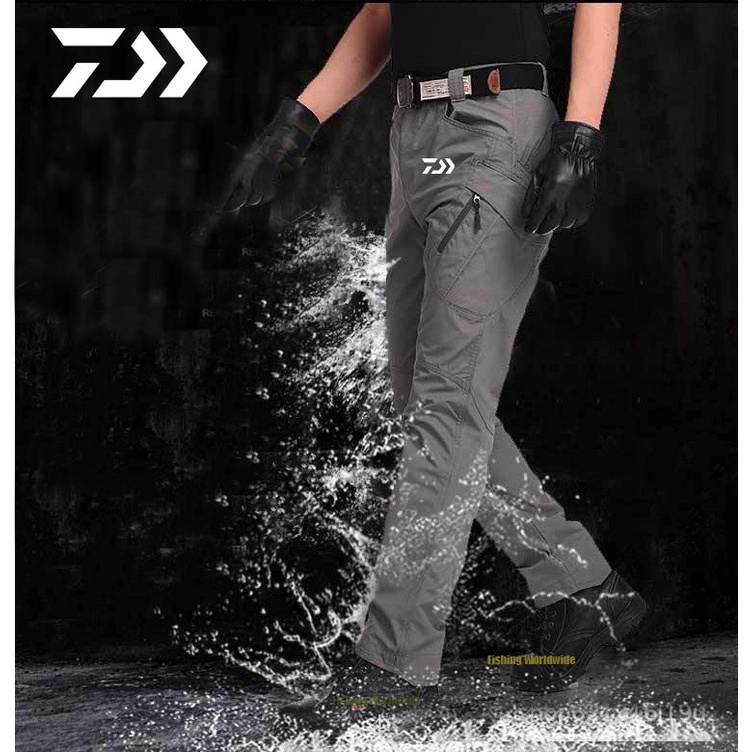 2022 Áo DAIWA Câu Cá Nhiều Túi Chống Thấm Nước Bền Bỉ Phong Cách Quân Đội Cho Nam Cỡ 4XL
