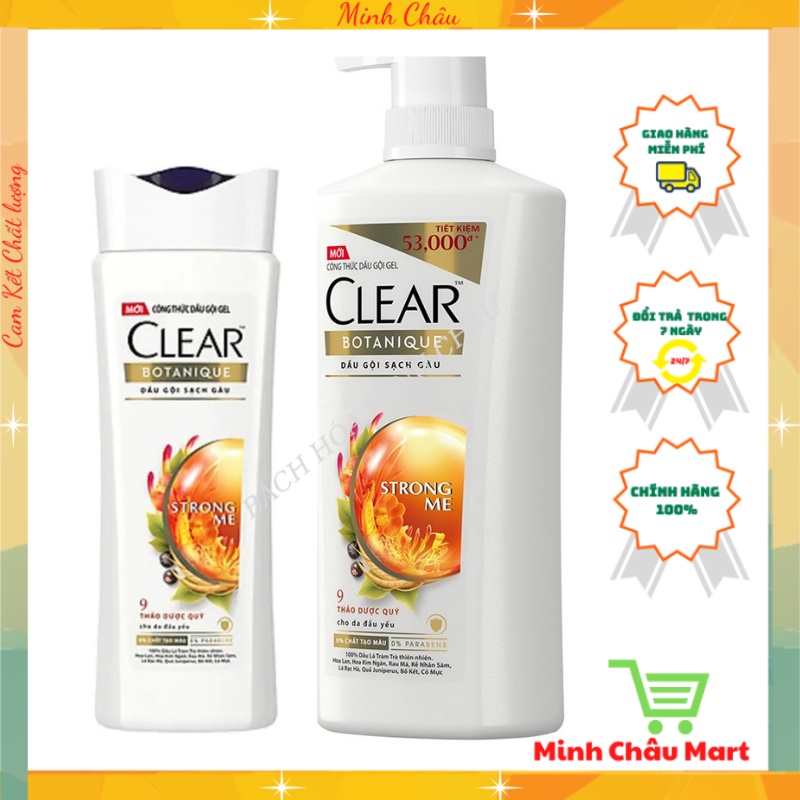 Dầu Gội Sạch Gàu Clear Botanique 9 Thảo Dược Quý 340g
