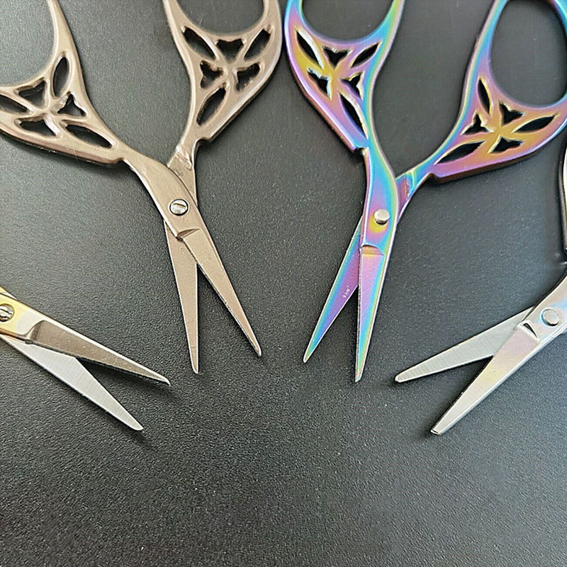 Bán nóng Kéo nhỏ Cổ điển Thêu thép không gỉ sắc nét và Kéo may Đồ dùng may Chéo Kéo Cắt Sợi
