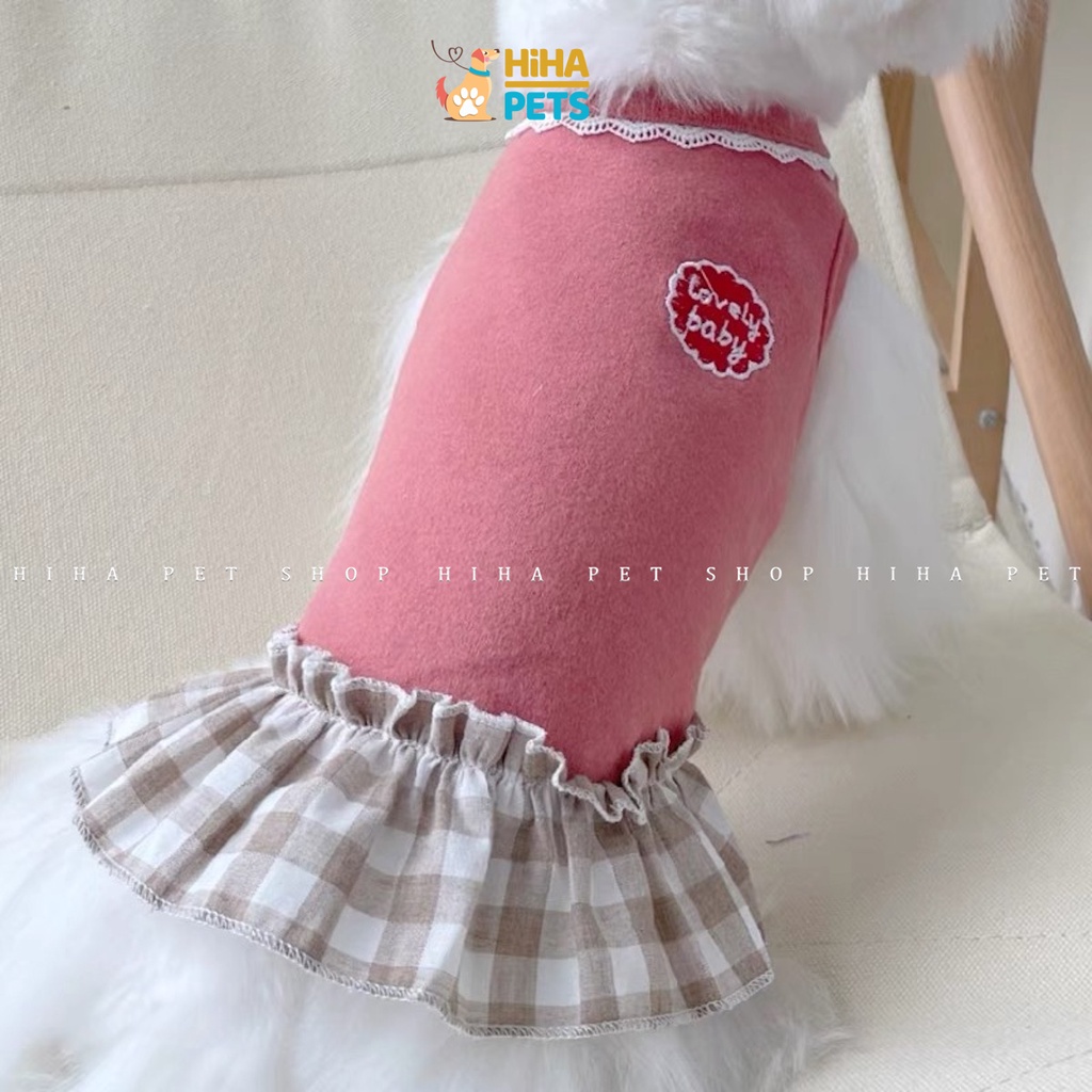 Áo Thun Cho Chó Mèo Vải Cotton Mát Mẻ Quần Áo Thú Cưng Ba Lỗ Mùa Hè Dễ Thương Hihapet.