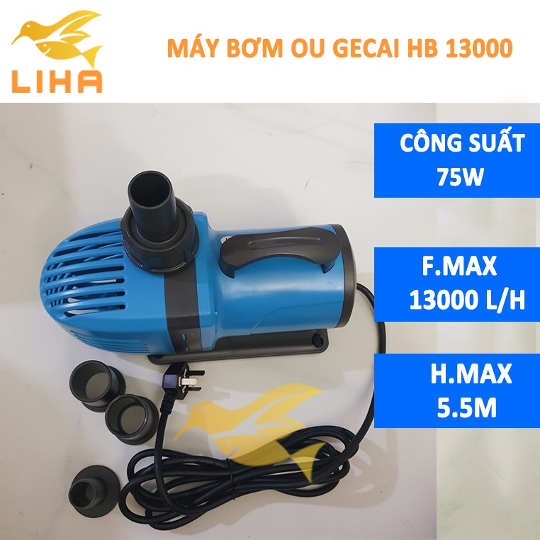 Máy Bơm Ou Gecai HB13000 - Bơm Nước Cao Cấp Cho Bể Cá