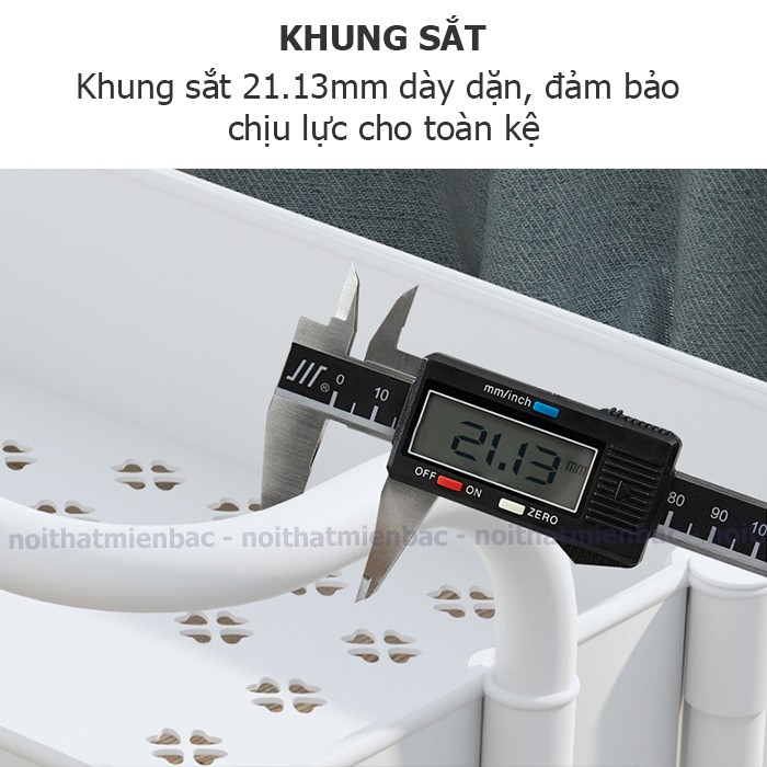 Kệ đa năng 3 tầng SPA , xe đẩy nhựa có khoá bánh xe -GD17