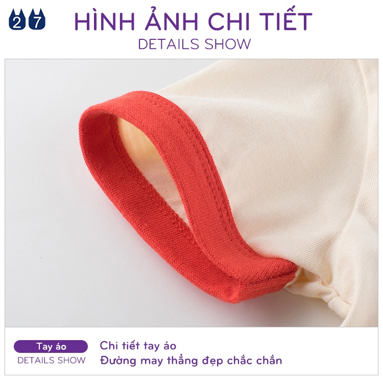 Áo thun cho bé 27HOME họa tiết hình thú đáng yêu chất cotton mềm mại