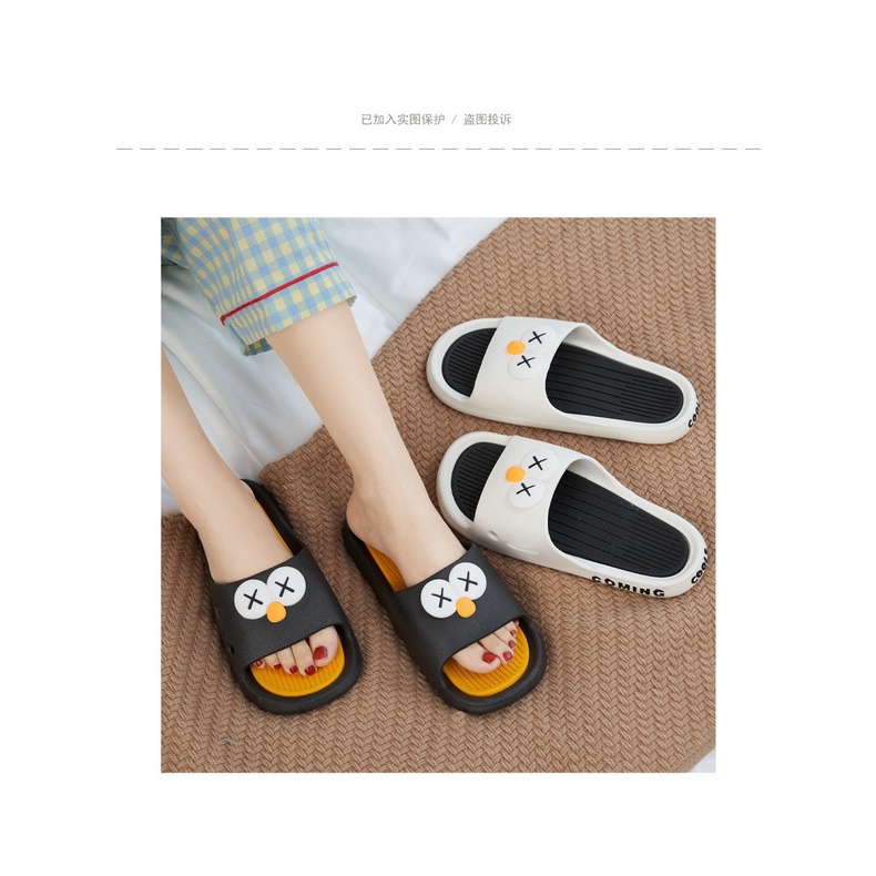 Dép quai ngang nam nữ hình mắt cú XX, bền đẹp, êm chân