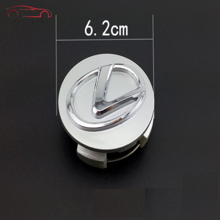 Logo chụp mâm, lazang bánh xe Lexus đường kính 62mm LS62: Mầu Đen và Bạc NX CT RX IS ES 200t 1 chiếc Logo Chụp Mâm Bánh Xe Ô Tô Lexus Đường Kính 62mm