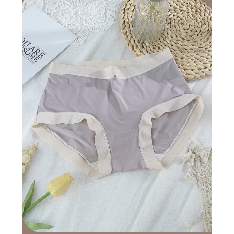 Quần lót nữ thun lạnh chất mát , quần lót lụa điều hoà cạp cao form vừa 50 -58 kg 33320