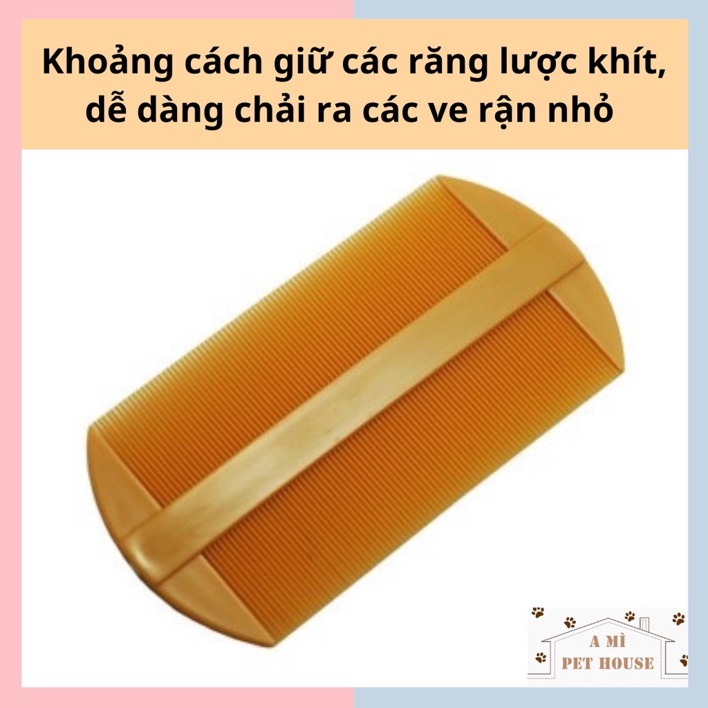 Lược nhựa chải ve rận cho thú cưng