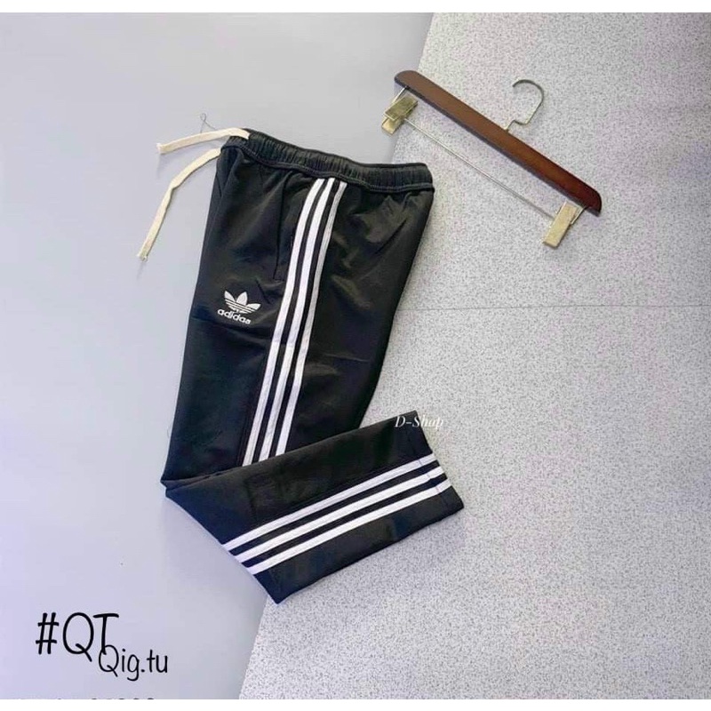 Quần jogger nam nữ thể thao, quần ống suông 3 sọc 1 sọc