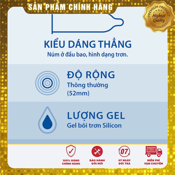 [CHÍNH HÃNG] Bộ 2 Bao cao su Durex Invisible (10 bao/hộp, size 52mm) + Tặng 1 hộp Durex Naughty Chocolate (3 bao/hộp)