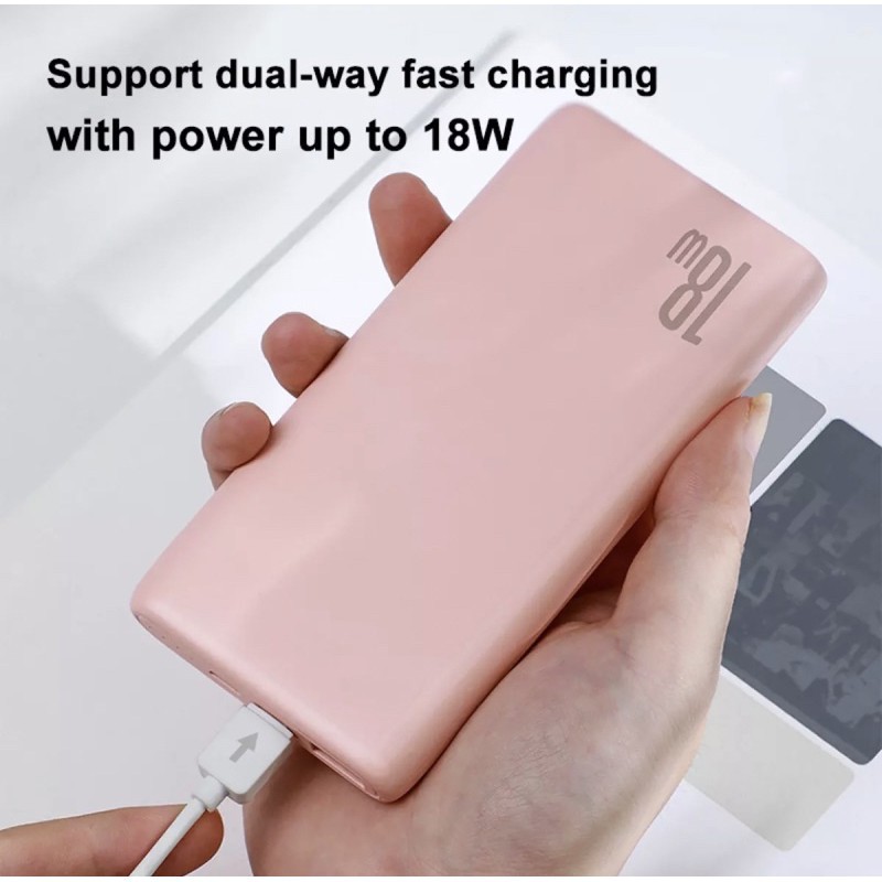 Sạc Dự Phòng Baseus Bipow 10000Mah (Sạc Nhanh QC3.0, PD 18W) 2 Cổng Sạc Vào, 1 Cổng Sạc Ra - Hoàng Yến Computer